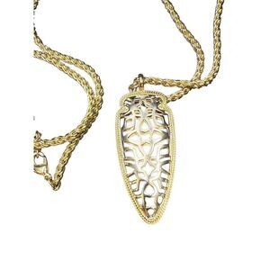 Kendra Scott Two-Tone Lattice Arrow Necklace